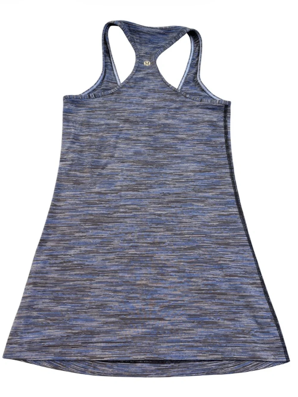 Lululemon Cool Racerback Tank Space Dye Blue Purple Stripe CRB Sz 2 4 EUC